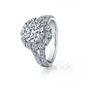 Classic Diamond Halo Engagement Ring Parade Jewelry
