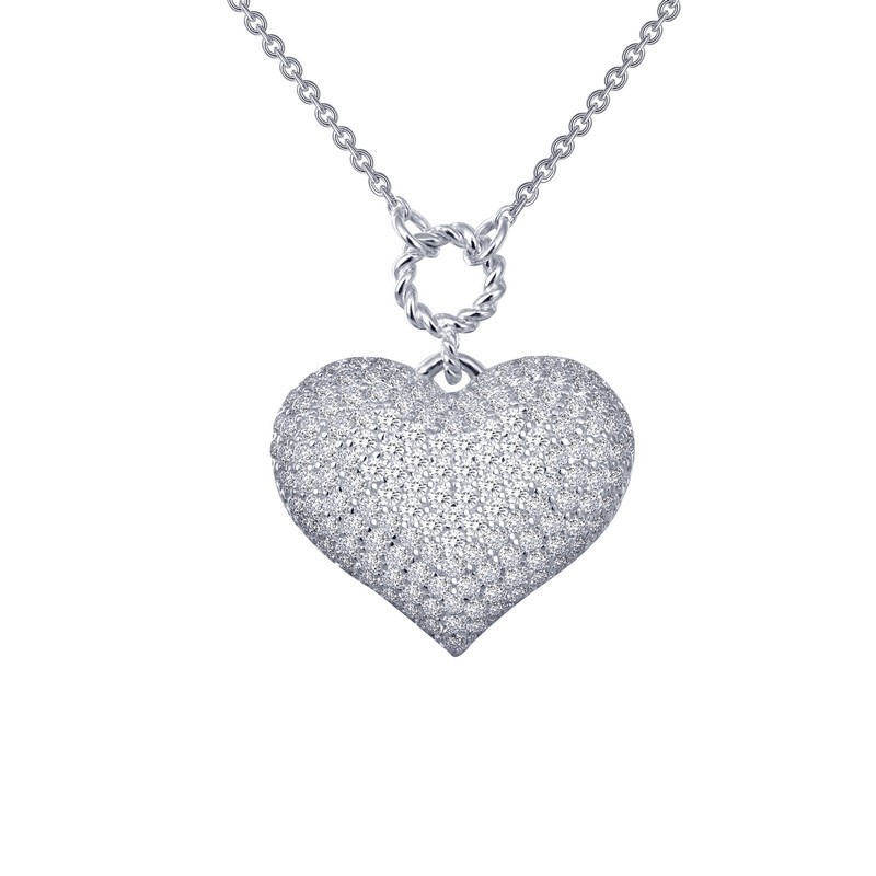 Tiny Puffy Heart Necklace in 14K Gold - Michelle Chang