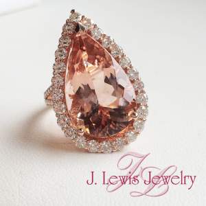 Morganite and Diamond Ring