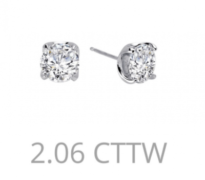 2.06 round stud earrings