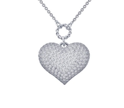 Lafonn Puffy Heart Necklace