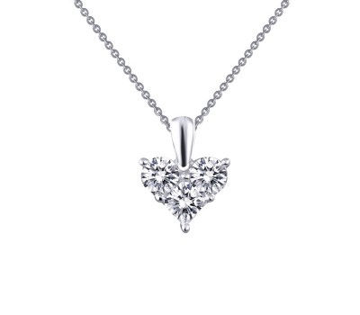 Lafonn Three Stone Heart Pendant