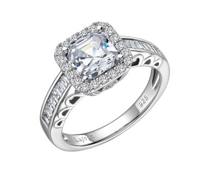 Asscher Cut Halo Ring
