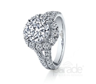 Classic Diamond Halo Engagement Ring Parade Jewelry
