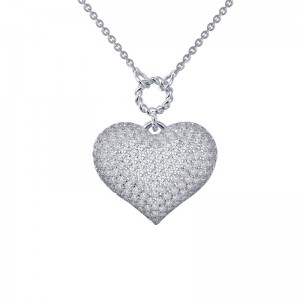Lafonn Puffy Heart Necklace